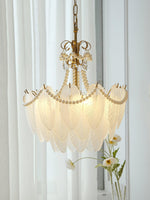 Contemporary Leaves Glass Chandelier