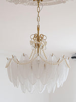 Contemporary Leaves Glass Chandelier