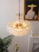 Contemporary Leaves Glass Chandelier
