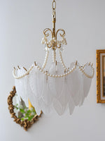 Contemporary Leaves Glass Chandelier