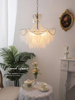 Contemporary Leaves Glass Chandelier