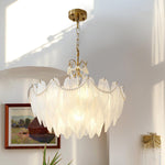 Contemporary Leaves Glass Chandelier