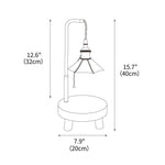 Cordero Wooden Stool Table Lamp 7.9"
