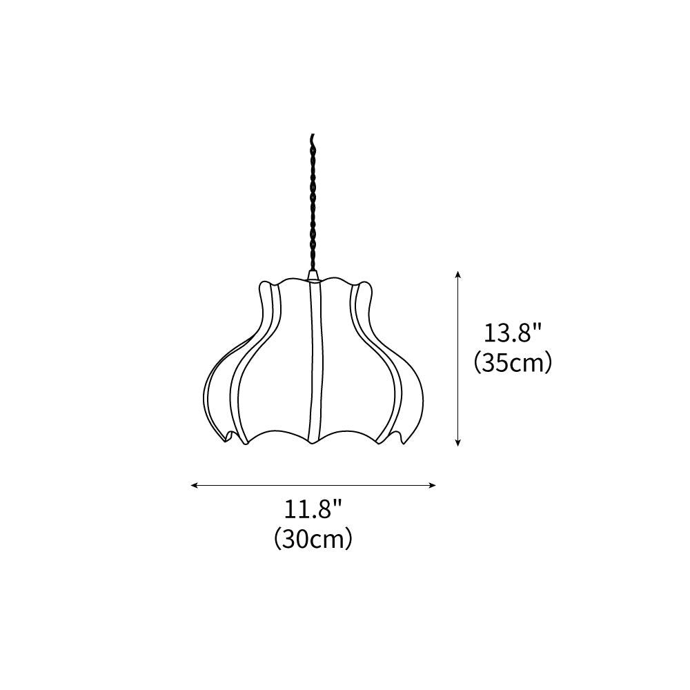 Cotton And Linen Shade Pendant Lamp 11.8"