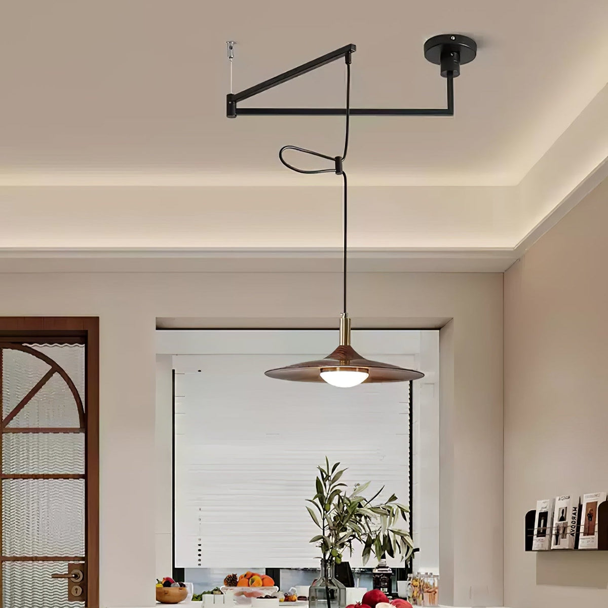 Crane Swing Arm Pendant Lamp