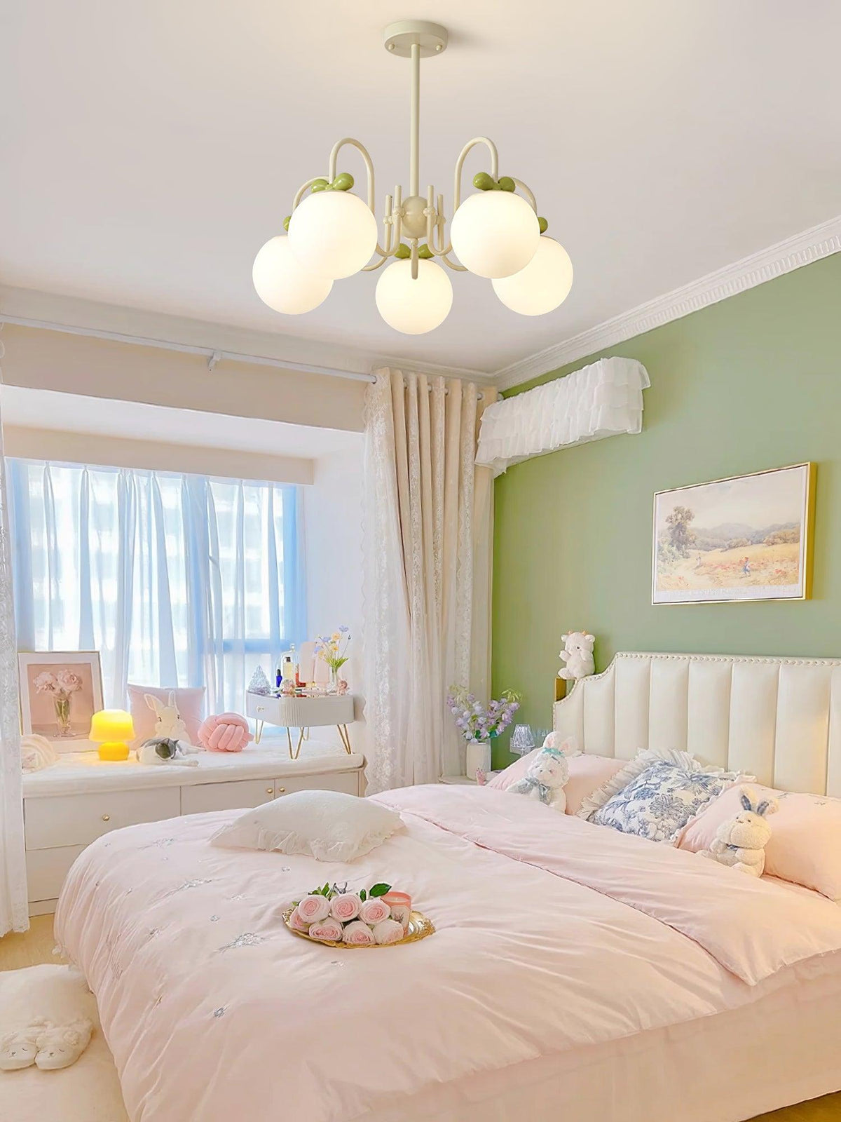 Cream Cherry Chandelier