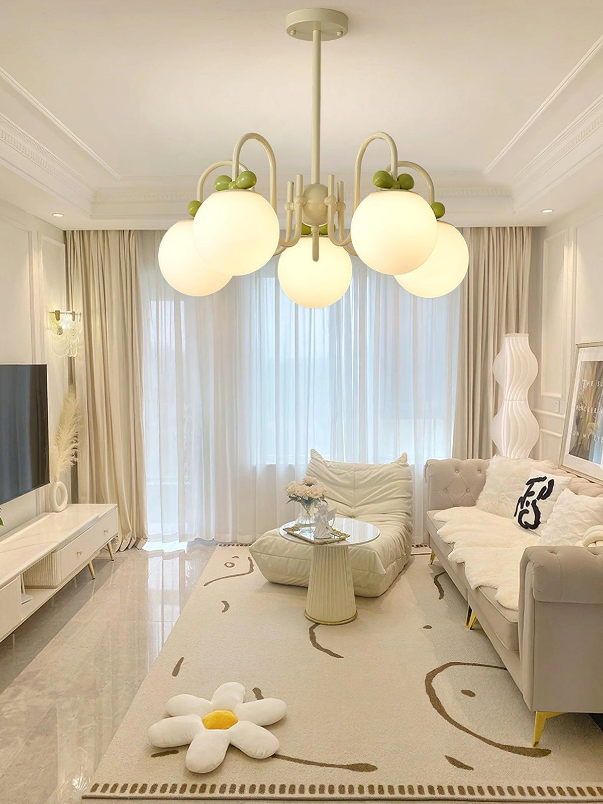 Cream Cherry Chandelier