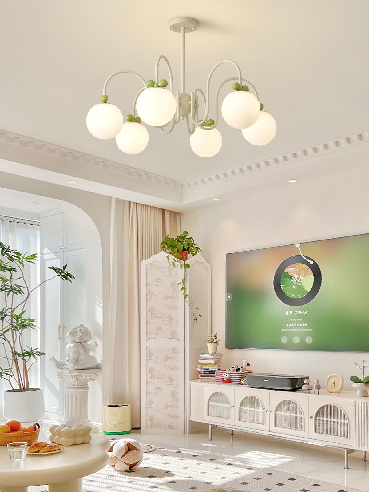 Cream Cherry Chandelier