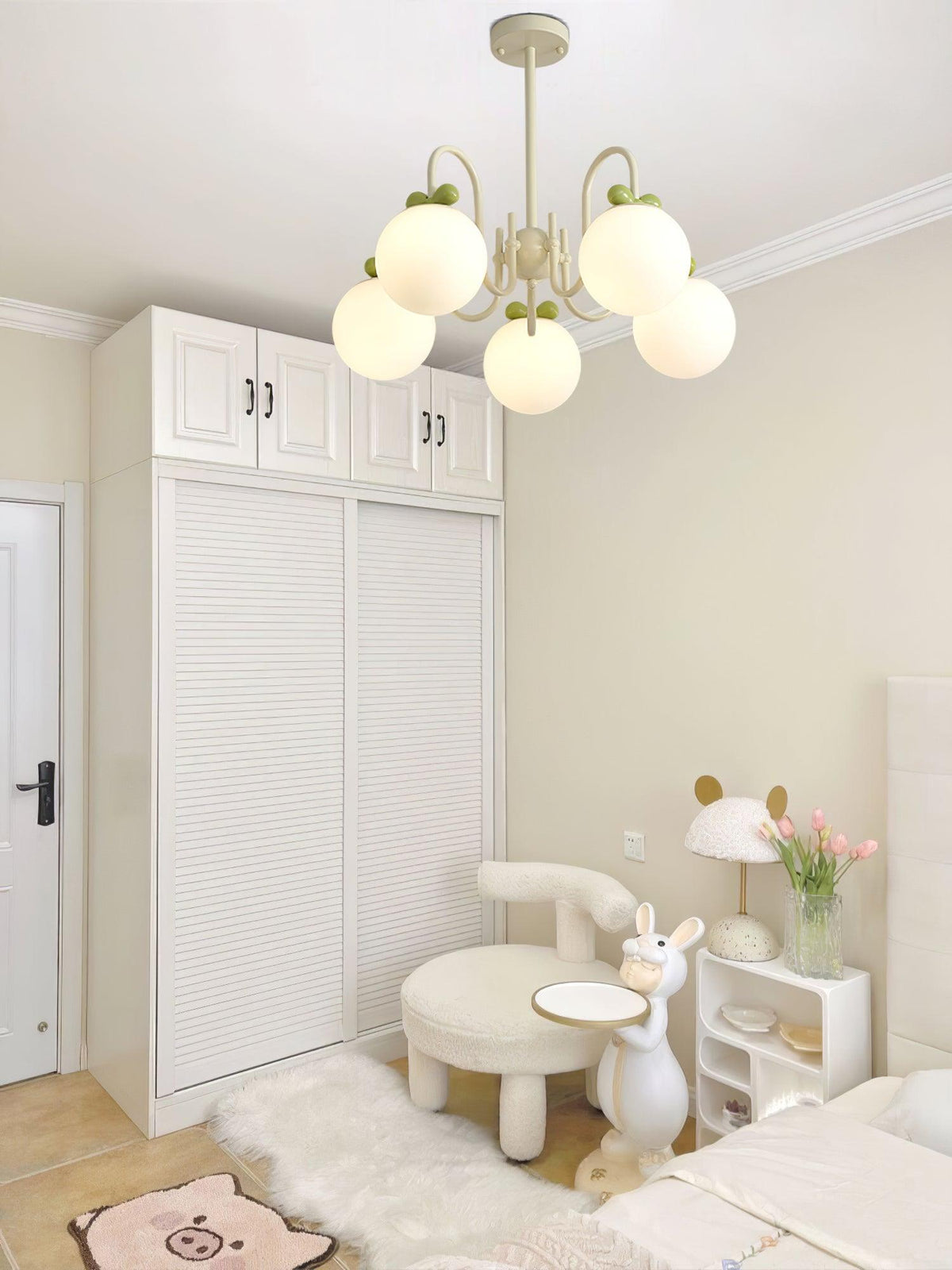 Cream Cherry Chandelier