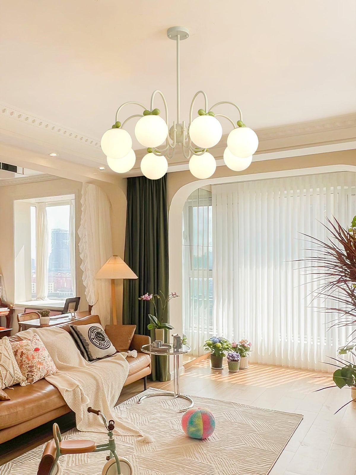 Cream Cherry Chandelier