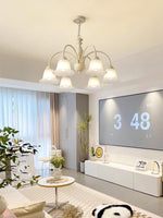 Cream Flower Chandelier