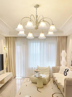 Cream Flower Chandelier