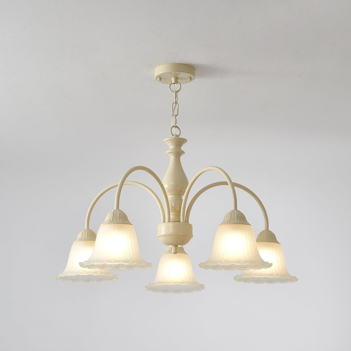 Cream Flower Chandelier