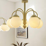 Cream Planet Glass Chandelier