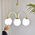 Cream Planet Glass Chandelier