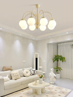 Cream Planet Glass Chandelier