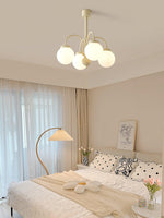 Cream Planet Glass Chandelier