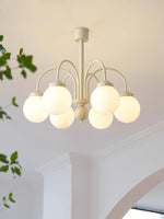 Cream Planet Glass Chandelier