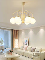 Cream Planet Glass Chandelier