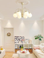 Cream Planet Glass Chandelier