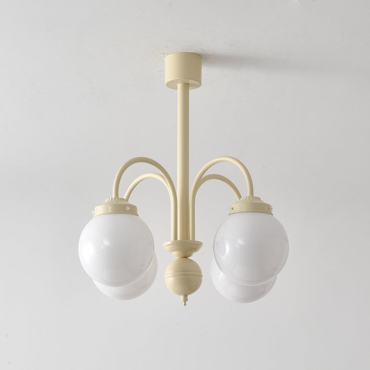 Cream Planet Glass Chandelier