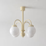 Cream Planet Glass Chandelier