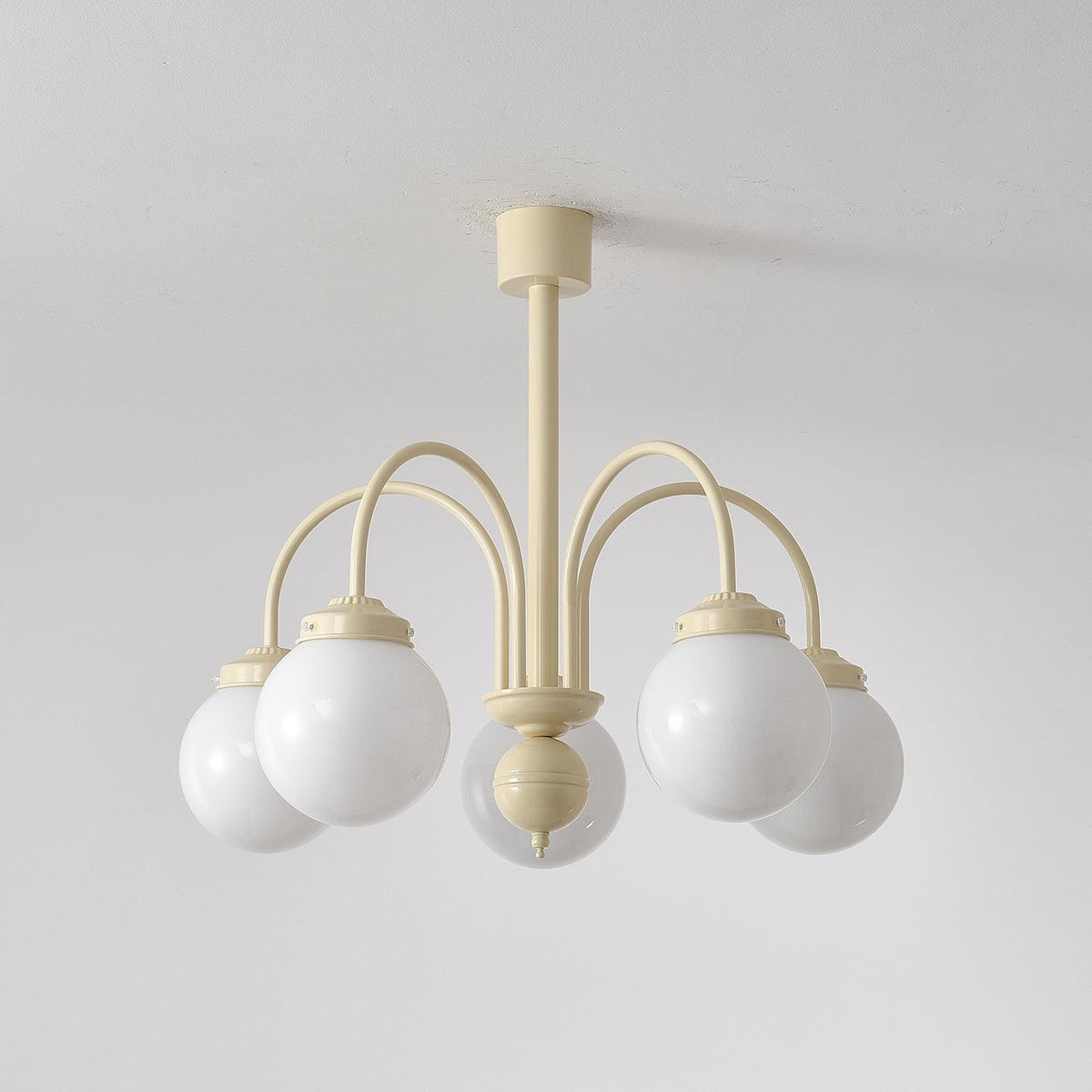 Cream Planet Glass Chandelier