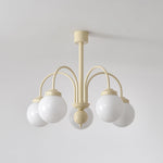 Cream Planet Glass Chandelier