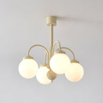 Cream Planet Glass Chandelier