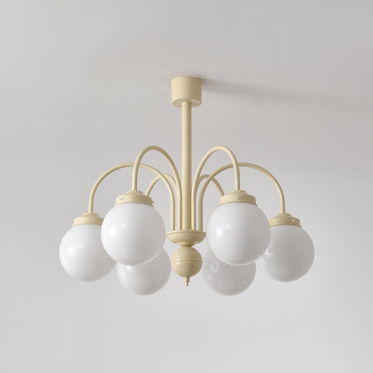 Cream Planet Glass Chandelier