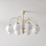 Cream Planet Glass Chandelier