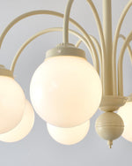 Cream Planet Glass Chandelier