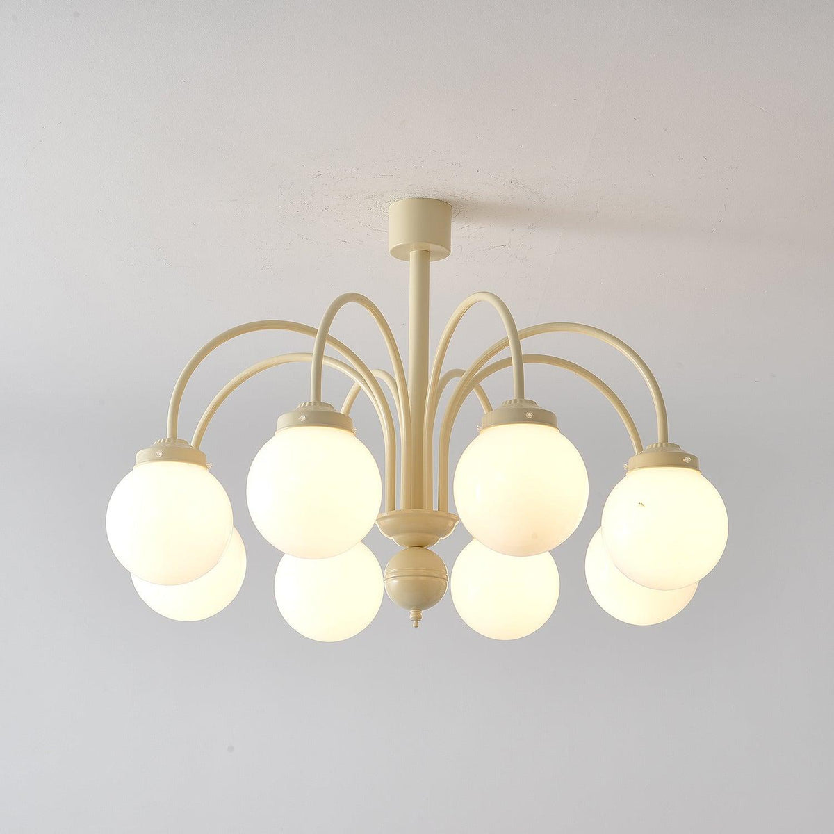 Cream Planet Glass Chandelier