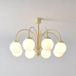 Cream Planet Glass Chandelier
