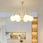 Cream Planet Glass Chandelier