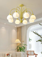 Cream Pumpkin Ball Chandelier