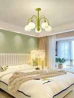 Cream Pumpkin Ball Chandelier