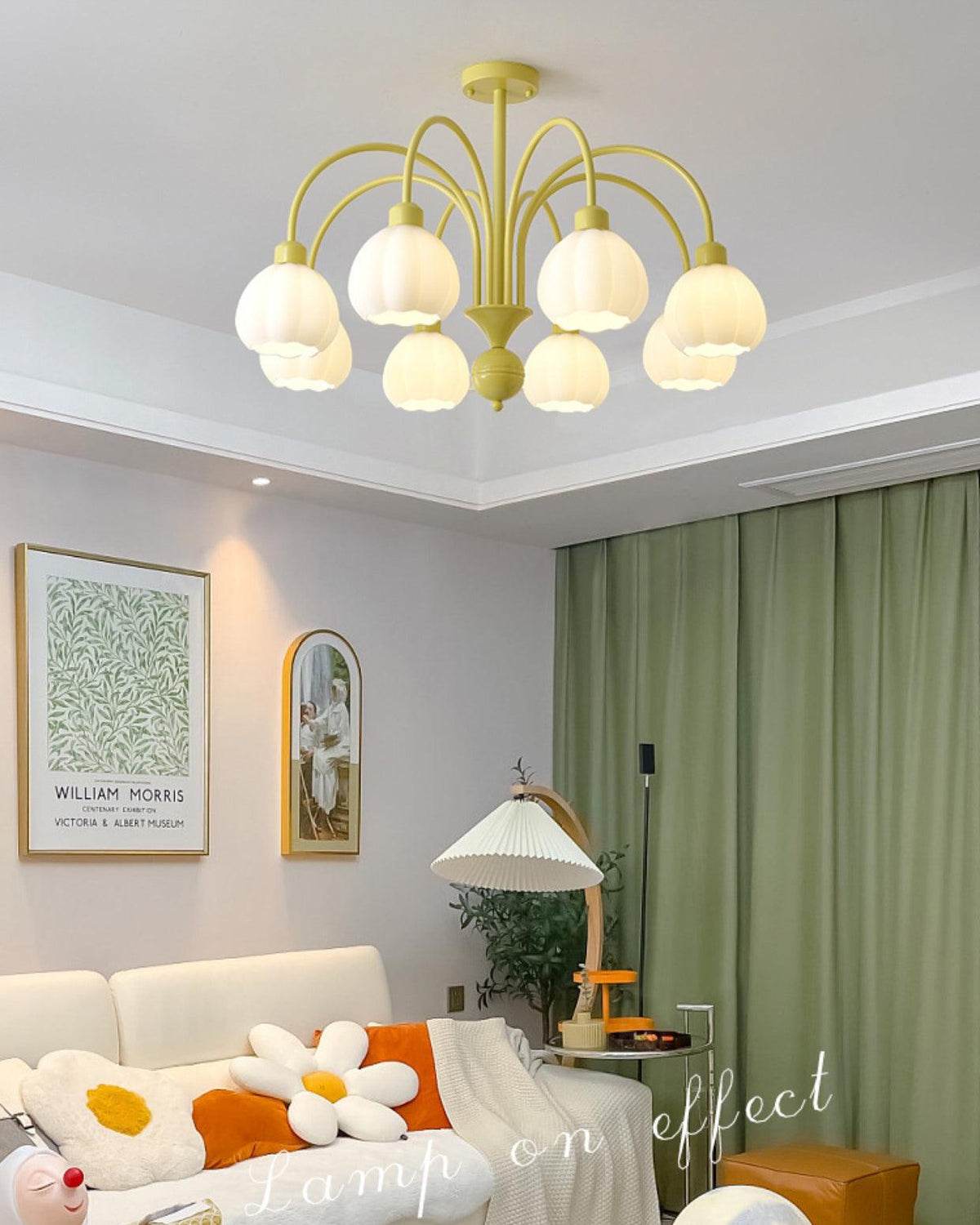 Cream Pumpkin Ball Chandelier