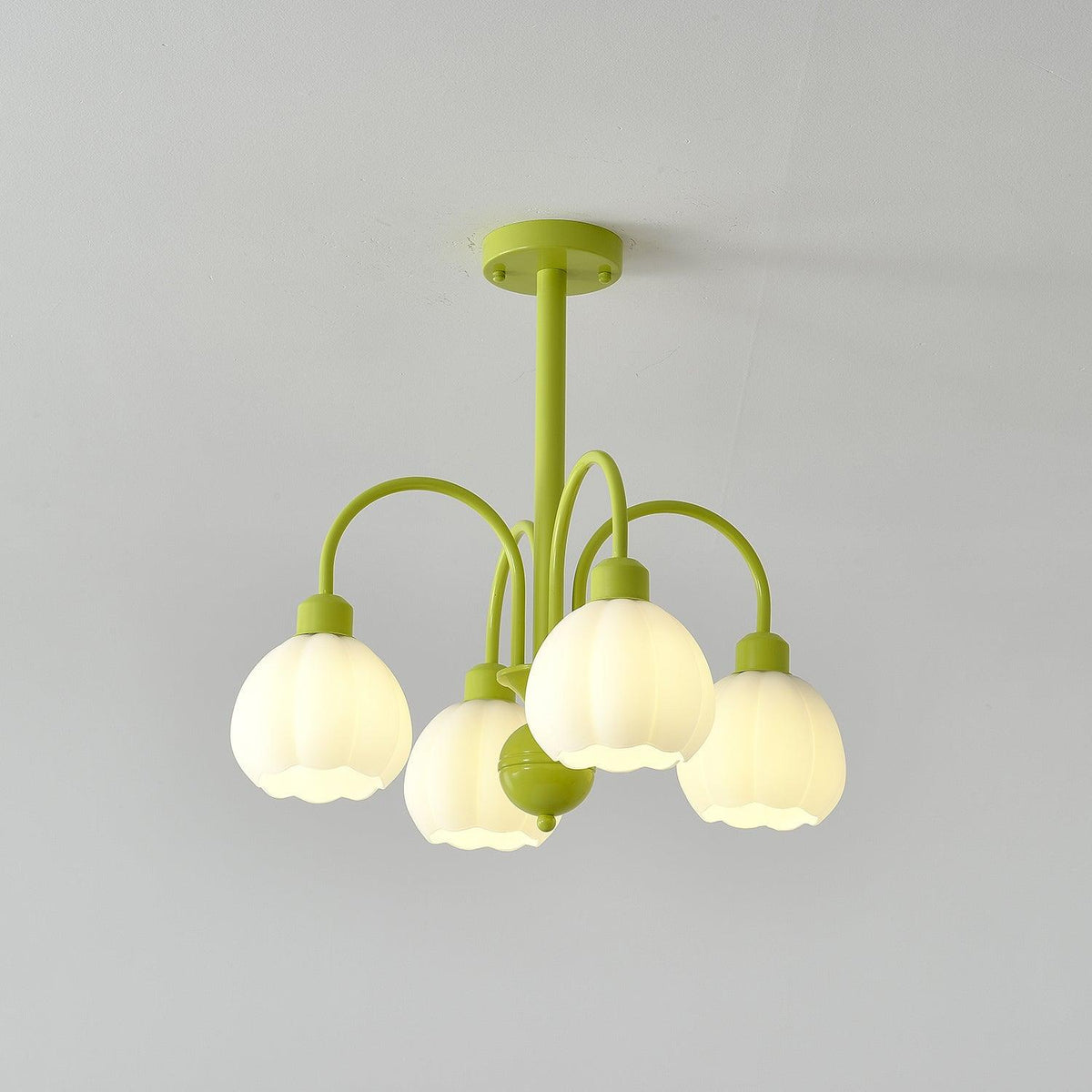 Cream Pumpkin Ball Chandelier