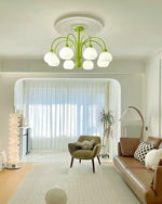 Cream Pumpkin Ball Chandelier