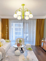 Cream Pumpkin Ball Chandelier