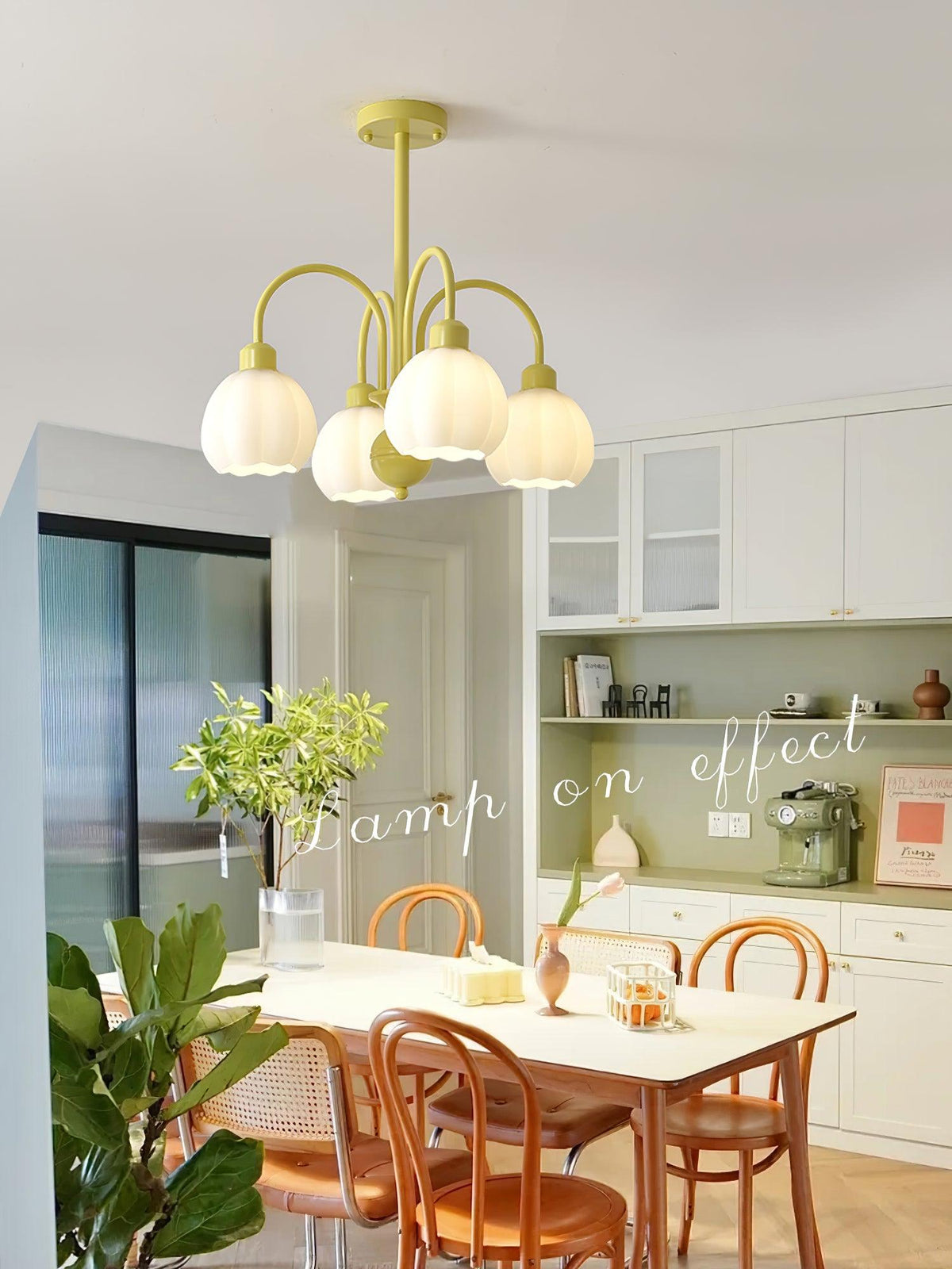 Cream Pumpkin Ball Chandelier