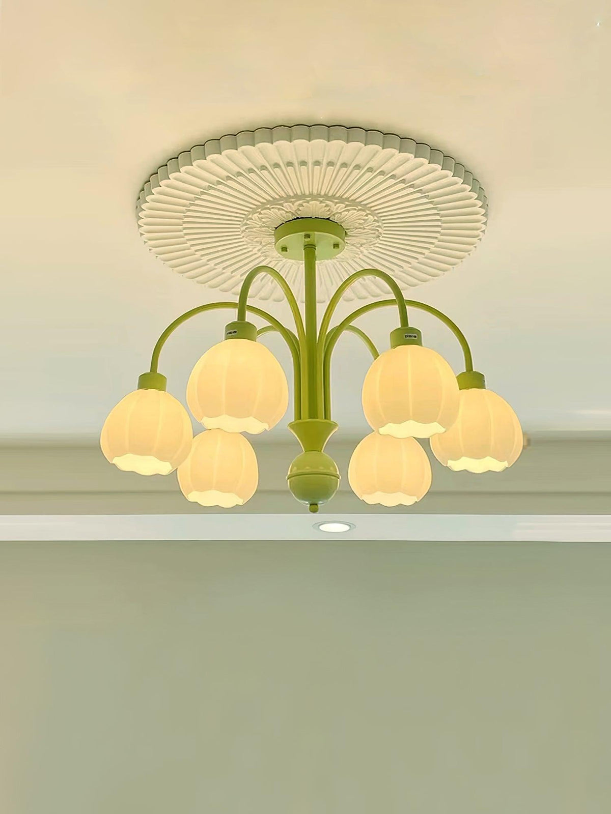 Cream Pumpkin Ball Chandelier