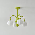 Cream Pumpkin Ball Chandelier
