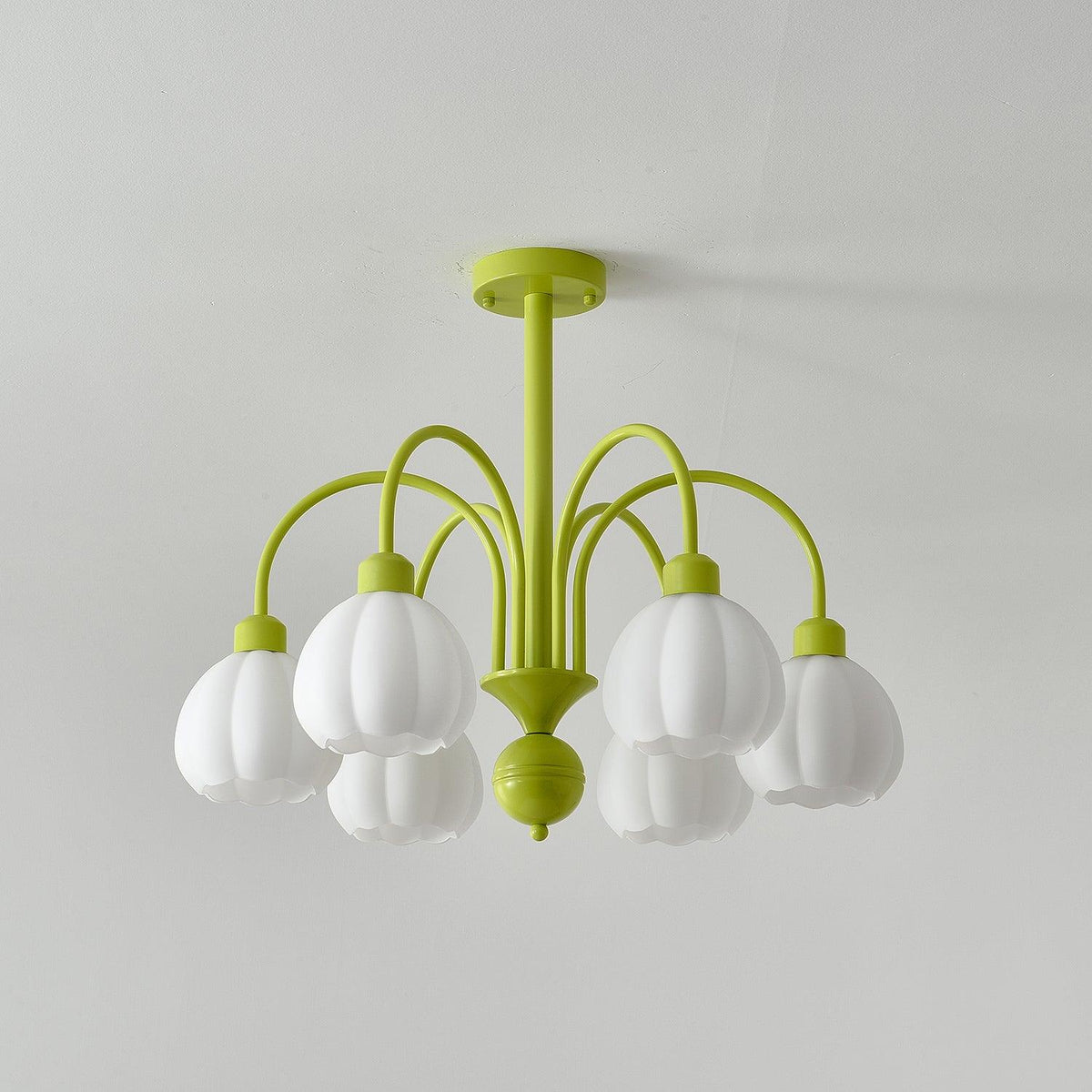 Cream Pumpkin Ball Chandelier