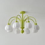 Cream Pumpkin Ball Chandelier