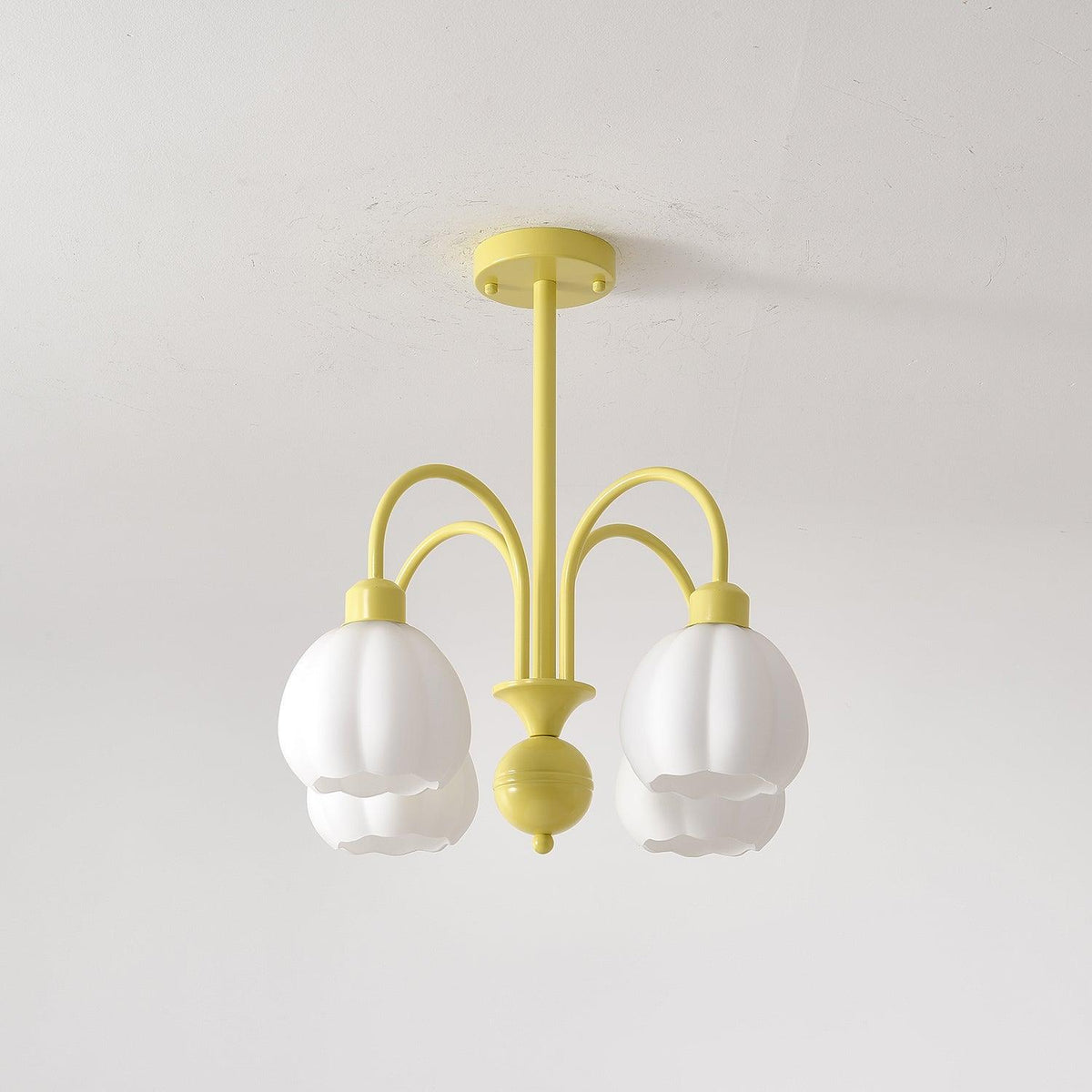 Cream Pumpkin Ball Chandelier