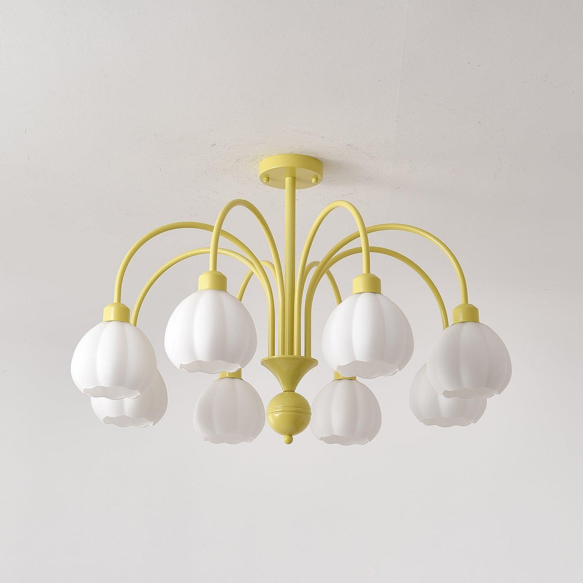 Cream Pumpkin Ball Chandelier