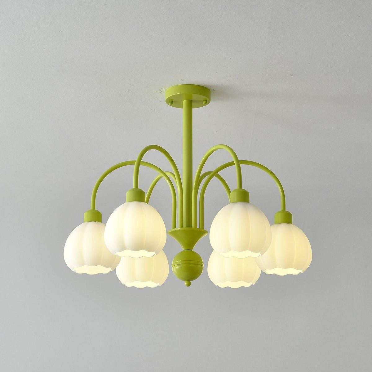 Cream Pumpkin Ball Chandelier