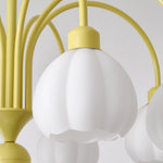 Cream Pumpkin Ball Chandelier